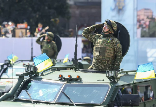 Kyiv Ukraine Серпня 2021 Солдати Збройних Сил України Під Час — стокове фото