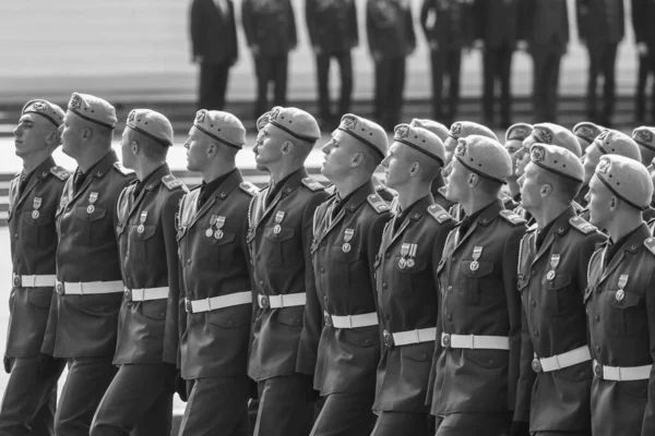 Kyiv Ukraine August 2021 Soldiers Armed Forces Ukraine Military Parade — Stock Photo, Image