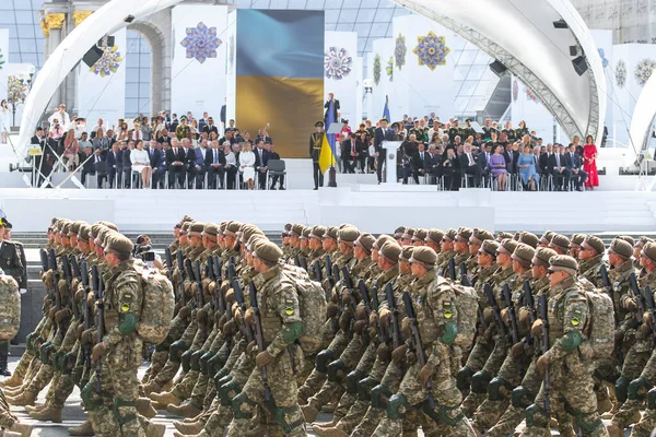 Kyiv Ucraina Agosto 2021 Soldati Delle Forze Armate Ucraine Durante — Foto Stock