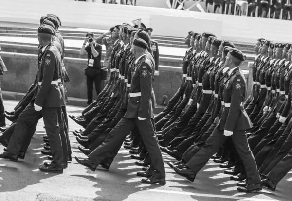 Kyiv Ukraine August 2021 Soldiers Armed Forces Ukraine Military Parade — Stock Photo, Image