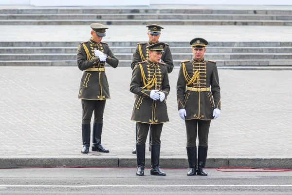 Kyiv Ukraine August 2021 Soldiers Armed Forces Ukraine Military Parade — Stock Photo, Image