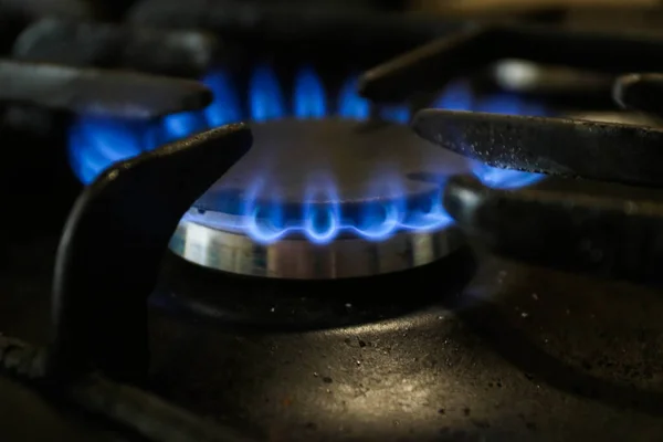 Gas Flame Combustion Gas Stove — Stock Photo, Image