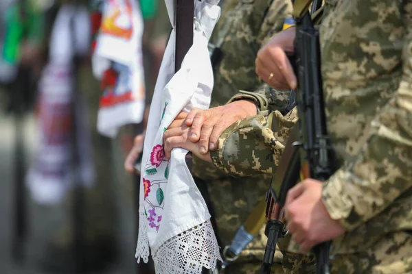 Poltava Ukraine May 2022 Soldier Ukrainian Army Farewell Ceremony Fallen — Φωτογραφία Αρχείου