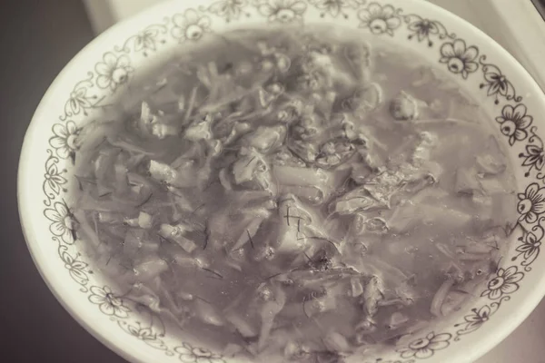 Ukrainian Borscht Dish White Bowl Day — Stock fotografie