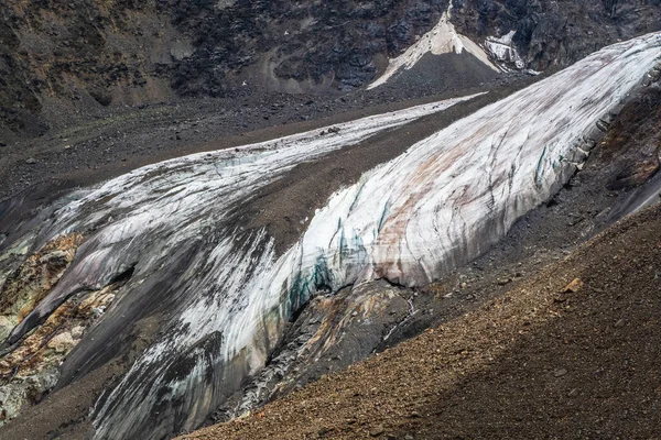 Fondo Natural Superficie Glaciar Oscura Con Grietas Arañazos Mínimo Telón — Foto de Stock