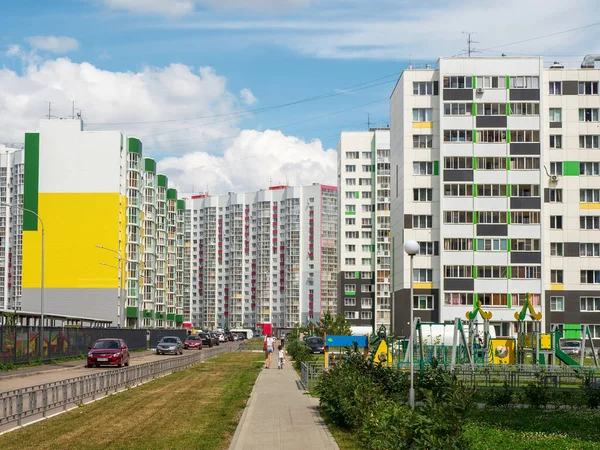 Russland Barnaul Juli 2021 Moderner Bau Neue Nachbarschaft Moderne Schöne — Stockfoto