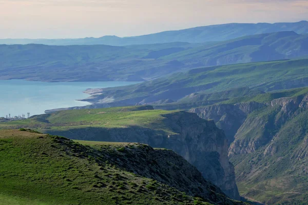 Soft Focus Spring Mountain Texture Mountain Terrain Dagestan Morning View — Stock Photo, Image