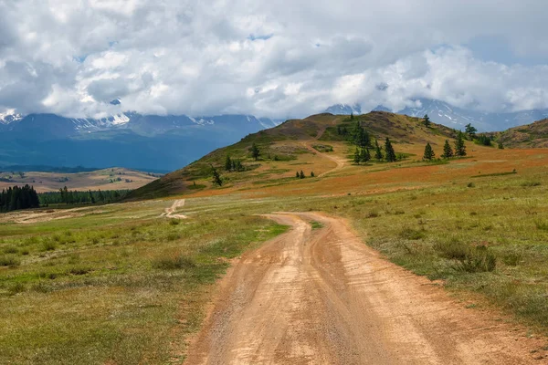 Літній Шлях Через Гори Похід Гірській Стежці Атмосферний Сільський Мінімалістичний — стокове фото