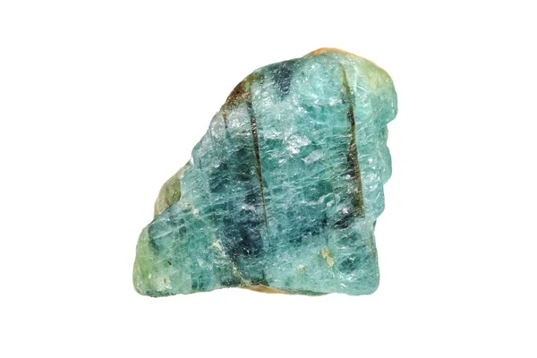 Doğal kaba Grandierite mücevheri, yüzeyde kırılgan bir çatlak gösterir (seçici odak). Dünyadaki en nadide değerli taşın bir üyesi..