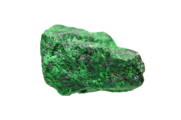 Rough Maw Sit Chrome Jade Jade Albite Метаморфічний Камінь Білому — стокове фото