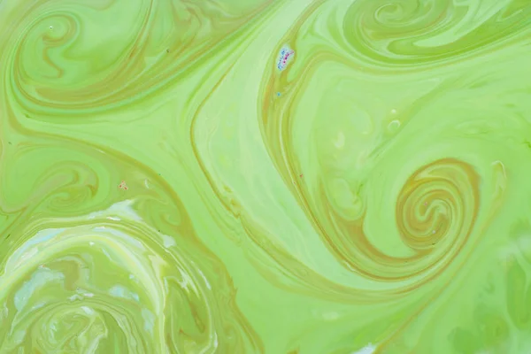 Fondo Arte Fluido Verde Patrón Abstracto Líquido Con Verde Ovni — Foto de Stock