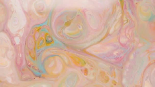 Liquid Paint Mixing Video Splash Swirl Abstract Psychedelic Paint Liquid — Stock Video