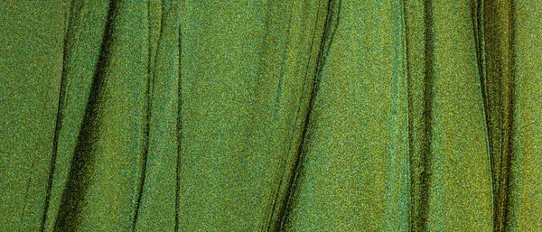 Grüne Glitzertextur Hintergrund Mit Pinselstrichen Glänzender Ölfarben Funkelnde Oberfläche Mit — Stockfoto