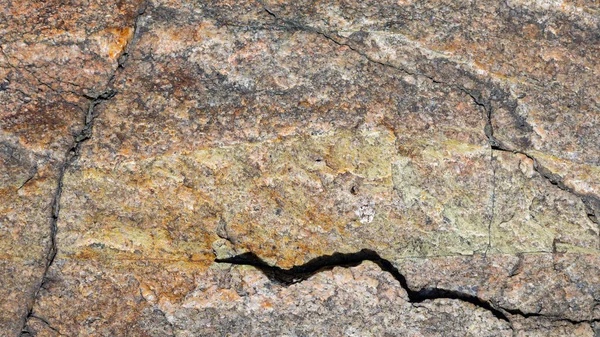 Textur Aus Granitgestein Risse Der Steinoberfläche Durch Verwitterung Nahaufnahme Der — Stockfoto