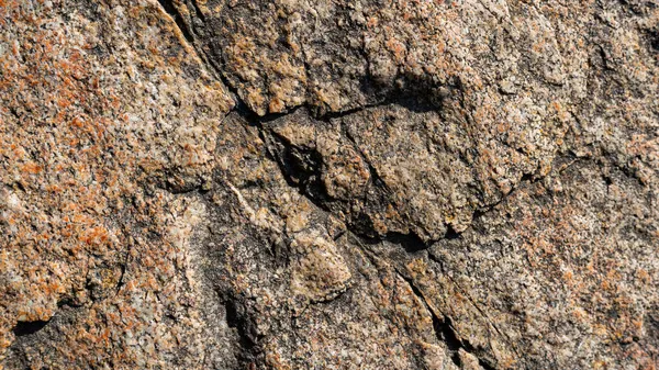 Textur Aus Granitgestein Risse Der Steinoberfläche Durch Verwitterung Nahaufnahme Der — Stockfoto