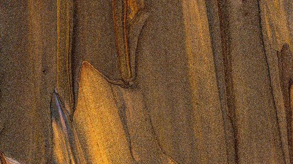Золотой Фон Масляных Мазков Поверхность Коричнево Оранжевых Блестящих Красок Золотая — стоковое фото
