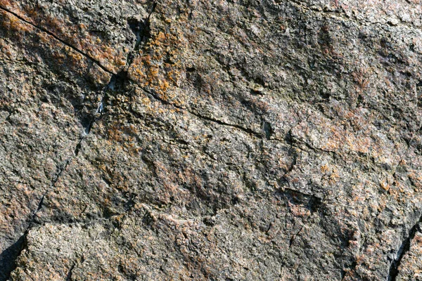 Granitfelsen Rissige Granitoberfläche Durch Verwitterung Nahaufnahme Der Steinoberfläche Erdfarbkonzept — Stockfoto