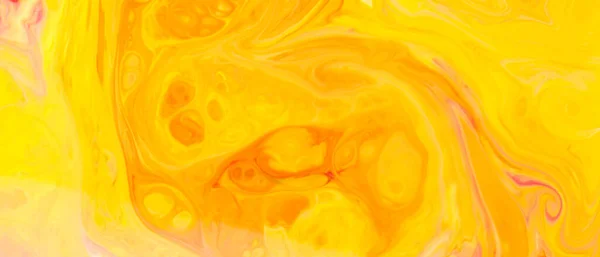 Arte Fluido Fondo Naranja Dorado Abstracto Fondo Pigmento Pintura Amarillo —  Fotos de Stock
