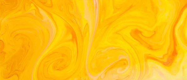 Fluido Art Astratto Sfondo Arancione Dorato Giallo Arancione Vernice Pigmento — Foto Stock