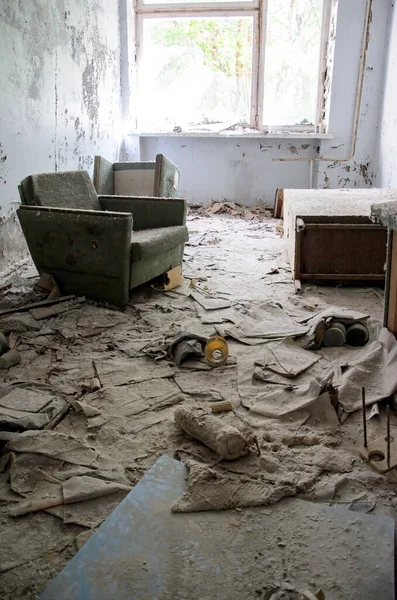 Prypiat Kórház Csernobil Kizárási Zóna Ukrajna Kiváló Minőségű Fénykép — Stock Fotó
