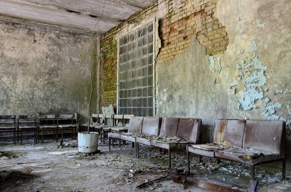 Çernobil Sınırlama Bölgesindeki Prypiat Hastanesi Ukrayna Yüksek Kalite Fotoğraf — Stok fotoğraf