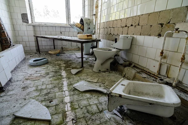 Hospital Prypiat Zona Exclusão Chernobyl Ucrânia Foto Alta Qualidade — Fotografia de Stock