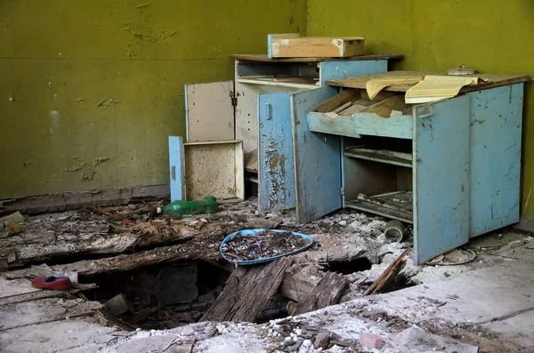 Detaljer Inredningen Prypiat Byggnad Tjernobyls Undantagszon Ukraina Högkvalitativt Foto — Stockfoto