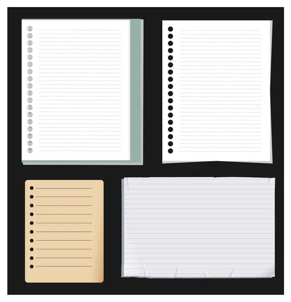 Notebook Kosong Dengan Latar Belakang Putih - Stok Vektor
