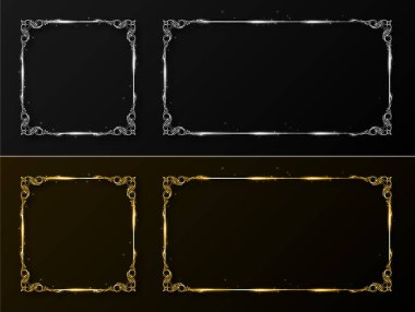 Gradyan altın lüks çerçeve