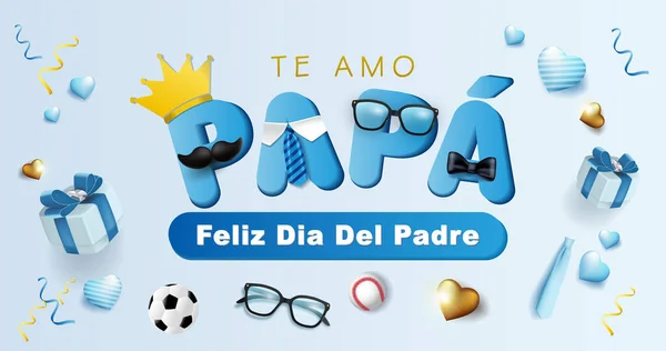 Happy Father Day Brazil — Stock Vector