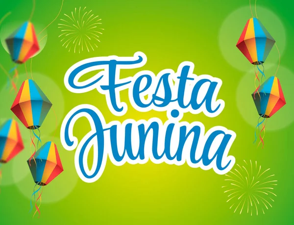 Musical Festal Jinnia Diseño Colorido — Vector de stock
