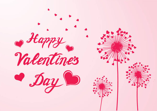 Happy valentines day hand lettering