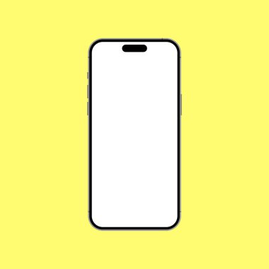 iPhone 14 ön görünüm vektörü izole edildi