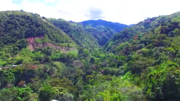 Imagens Aéreas Montanhas Paisagem Montanhosa Colômbia Natureza Vista Partir Drone — Vídeo de Stock