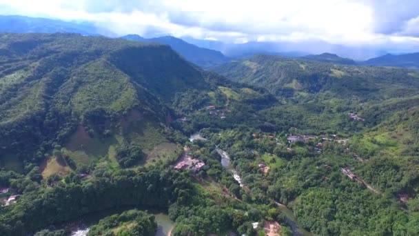 Vista Aérea Florencia Caqueta Colômbia Foco Seletivo — Vídeo de Stock