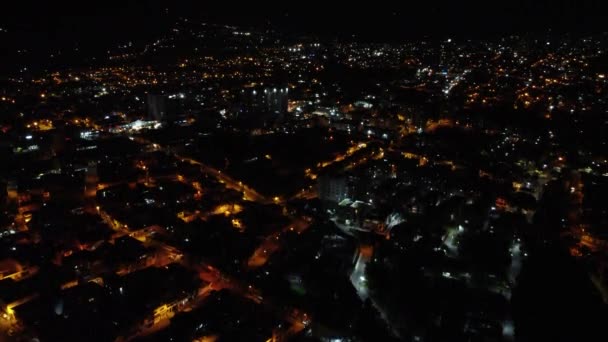 Vue Aérienne Ville Ibague Tolima Nuit Avec Beaucoup Lumières Beaucoup — Video