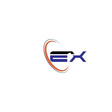 EX Basit Temiz Modern Biçim İlk Harfler Logo Vektörü