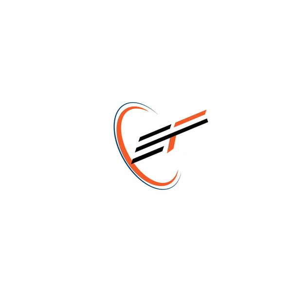 Simple Clean Modern Style Lettere Iniziali Logo Vettoriale — Vettoriale Stock