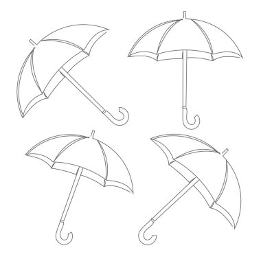 Açık şemsiye çizimleri çizimi çizimi çizimi