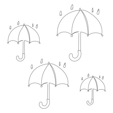 Açık şemsiye çizimleri çizimi çizimi çizimi