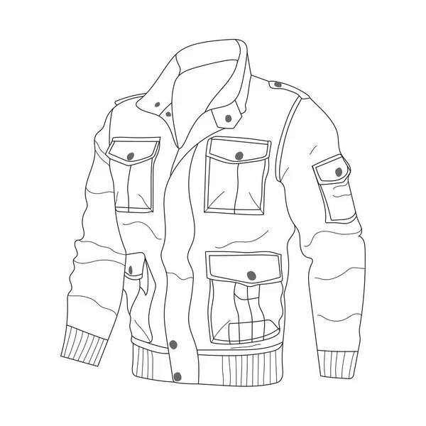 Дизайн Шаблону Куртки Векторна Лінія Ілюстрація Мистецтва — стоковий вектор