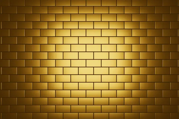 Rendu Golden Wall Image Couleur Luxe Pour Arrière Plan — Photo