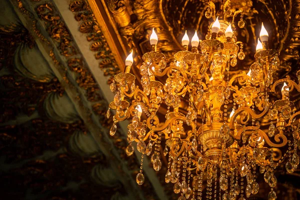 Kroonluchter Elegante Luxe Crystal Licht Victoriaanse Stijl Home Palace Hang — Stockfoto