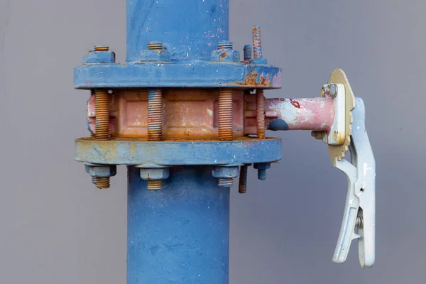 Tubos Água Closeup Sistema Rega Construção Indústria Telhado Top Válvula — Fotografia de Stock