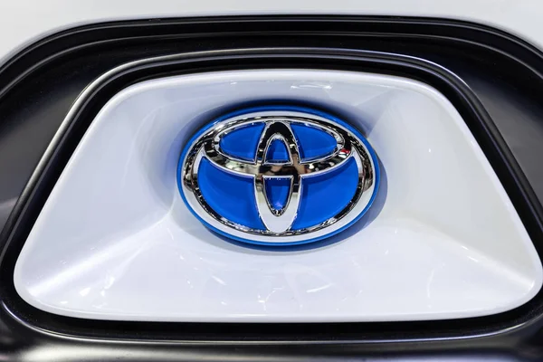 Toyota Grand Logo Marque Usine Moteur Avant Voiture Dans Motor — Photo