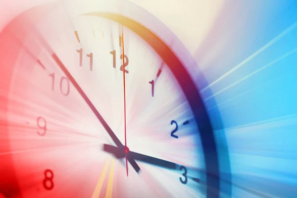 Desenfoque Del Reloj Tiempo Que Mueve Rápida Velocidad Rápida Para —  Fotos de Stock