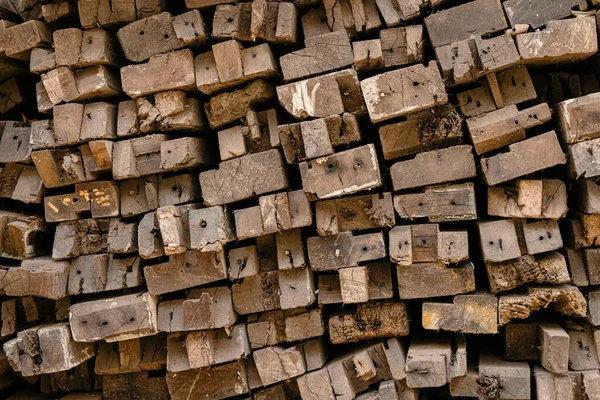 Old Wood Stick Stock Pile Reuse Recycle Closeup — Stock Photo, Image