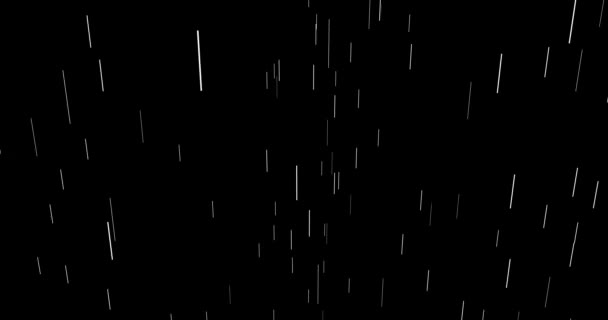 60Fps Heavy Raining Isolated Black Background Video Effect — Stockvideo