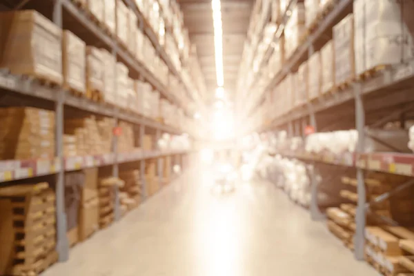 Blur Large Warehouse Products Goods Stock Factory Inventory Storage Area — Φωτογραφία Αρχείου