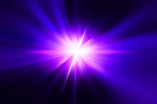 Ultraviolet Light Violet Blue Fire Lighting Flare Bright Shining Black — Stock Photo, Image